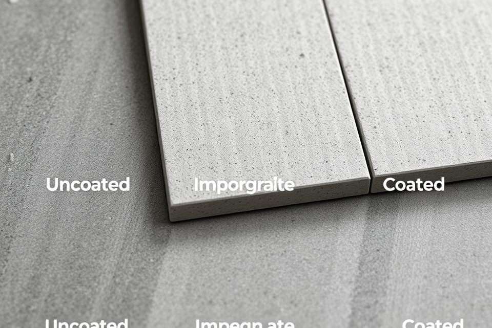 Was ist der Unterschied zwischen unbehandelten, imprägnierten und beschichteten Betonfliesen?