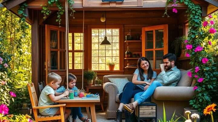 Basteln, Spielen, Staunen – das Gartenhaus als Familienabenteuer