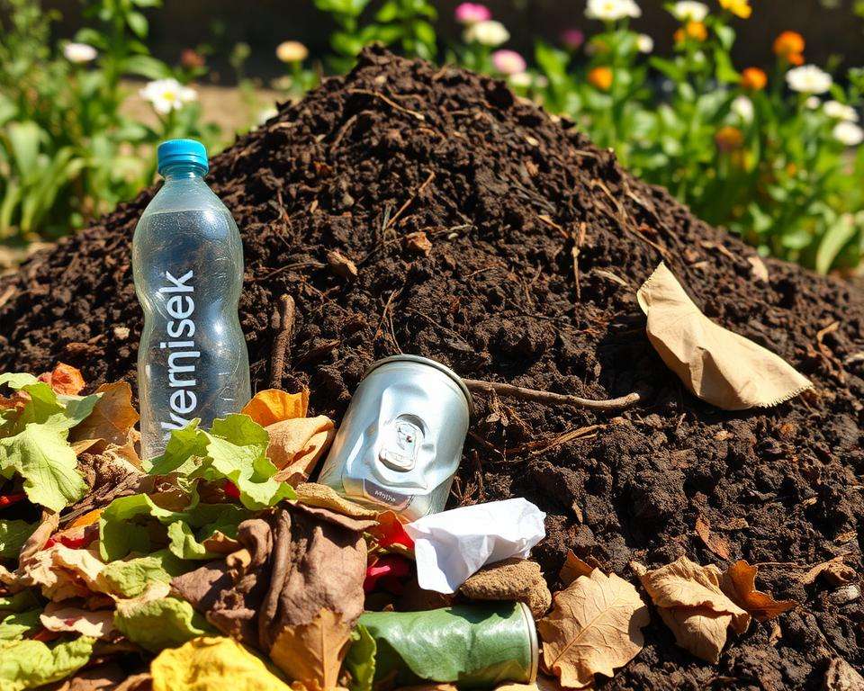 Verbotene Materialien im Komposthaufen