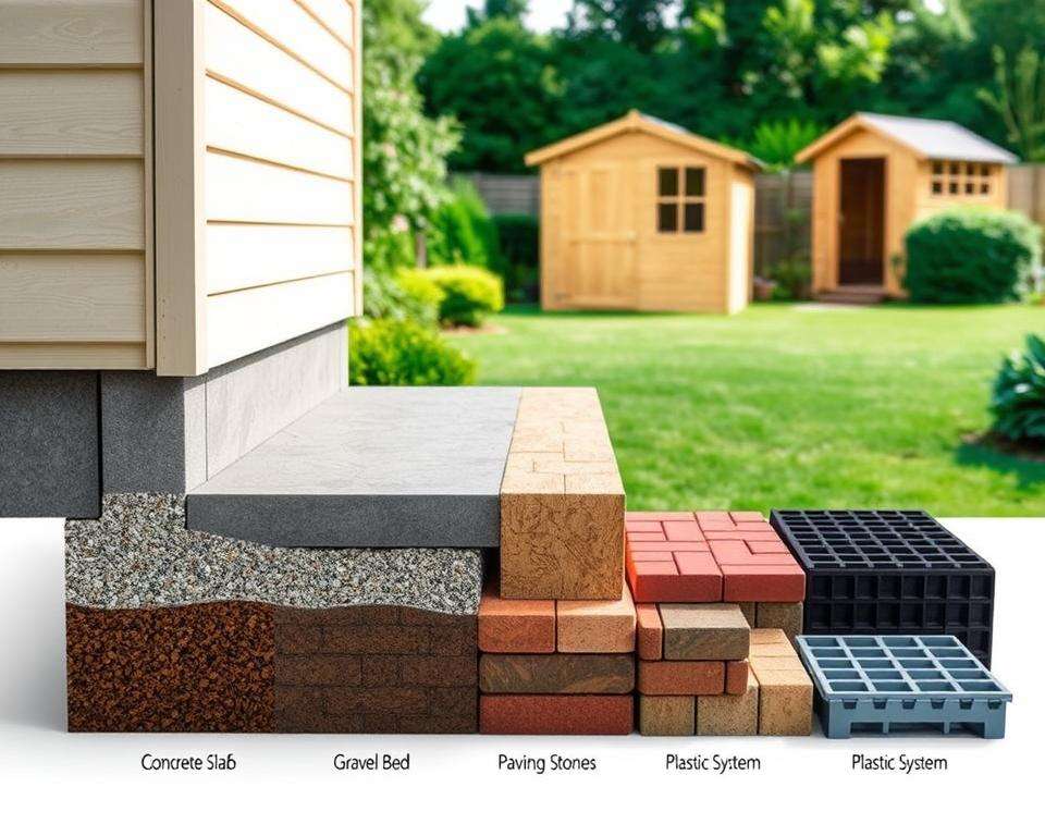 Vergleich Fundamentarten Gartenhaus