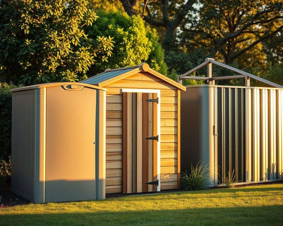 Vergleich Gartenhäuser Materialien