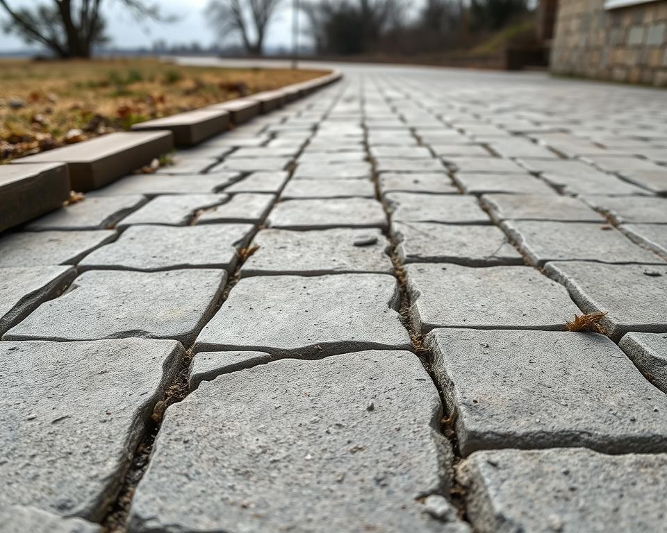 Verlegefehler bei Gehwegplatten