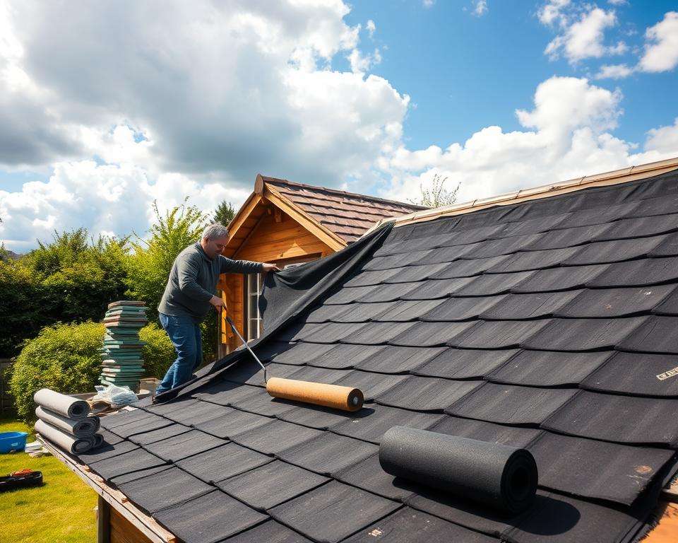 Verlegen Dachpappe Verfahren