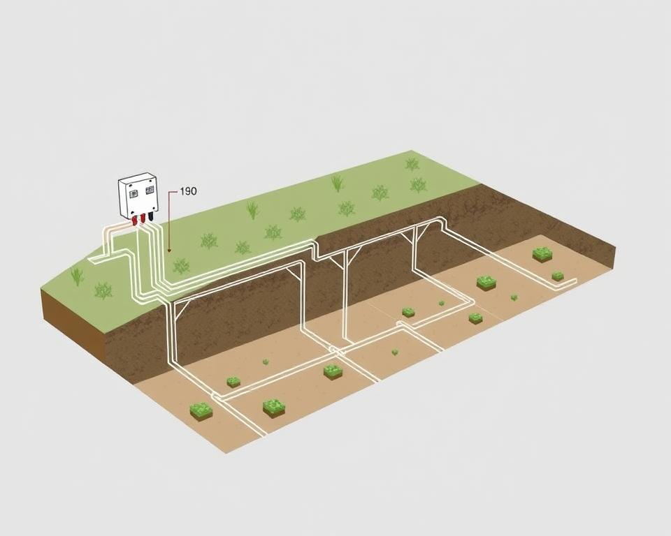 Verlegeplan für Gartenstrom