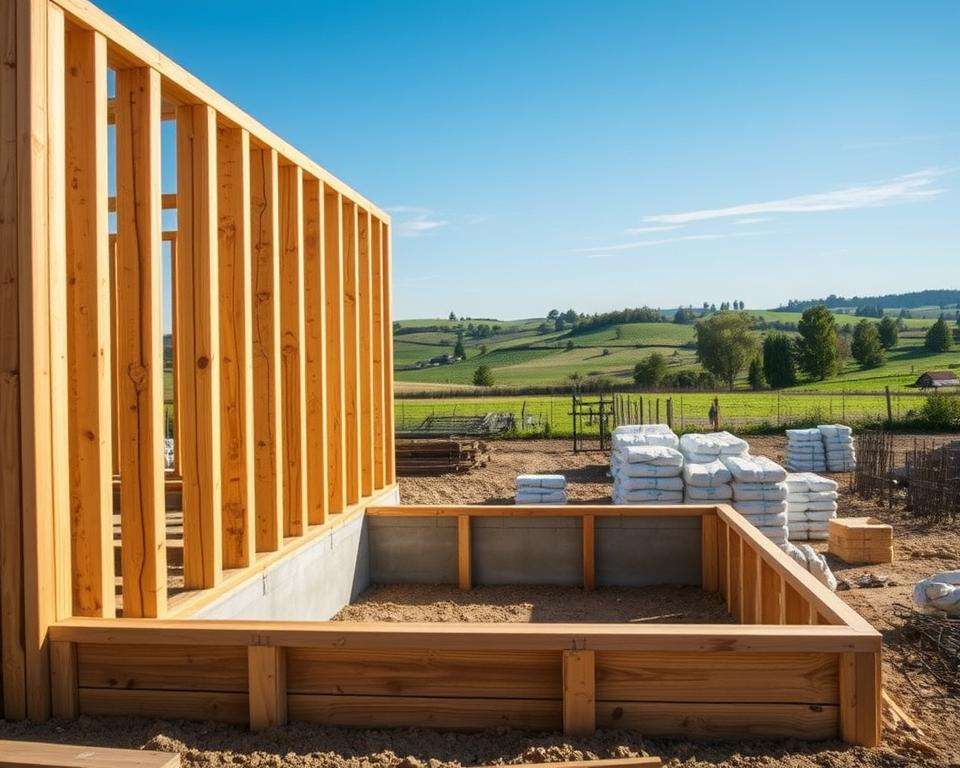 Verschalung für Betonfundament