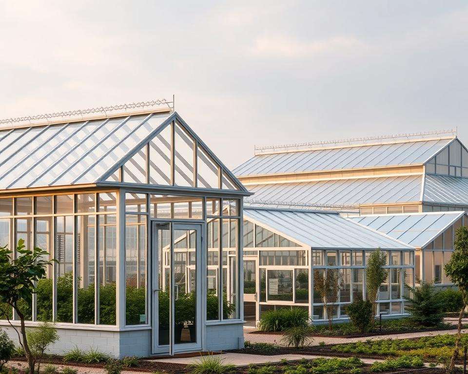 Verschiedene Gewächshaus-Typen