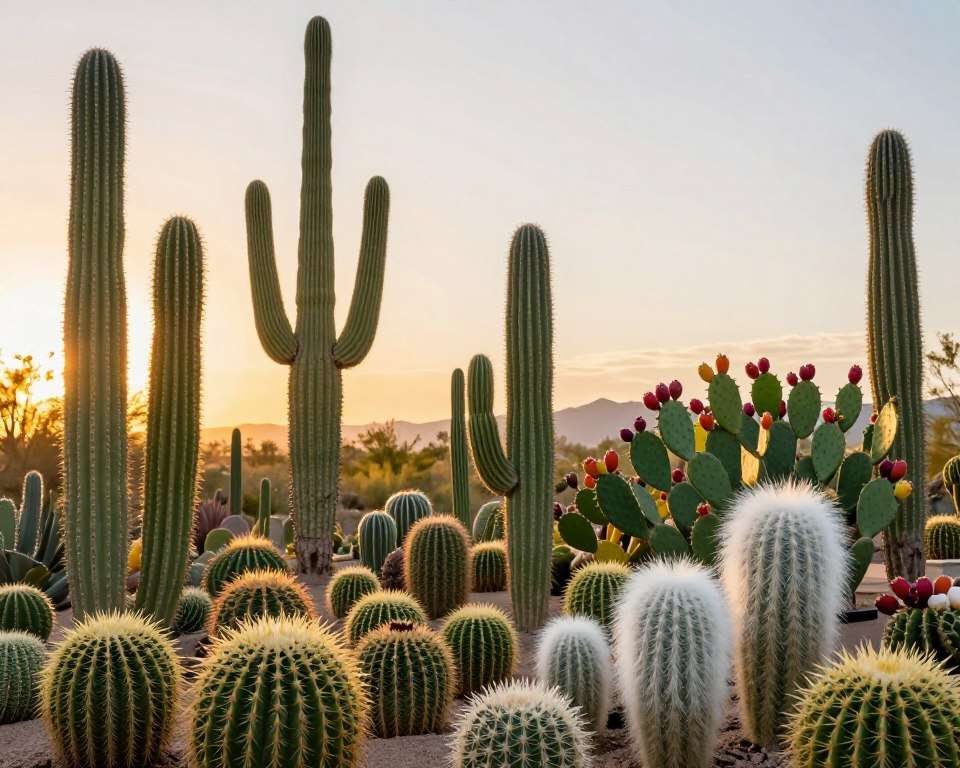 Verschiedene Kakteenarten und Kakteenvielfalt