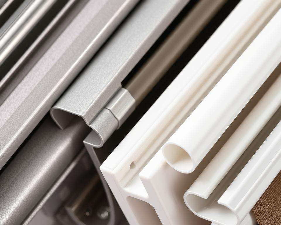 Verschiedene Materialien für Dachrinnen