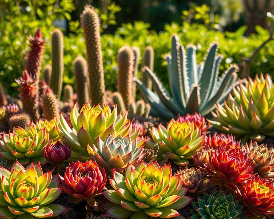 Vielfalt Sukkulenten Arten