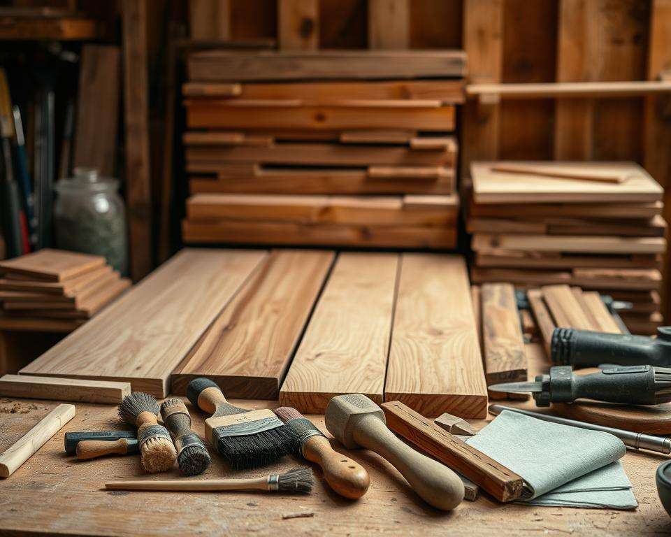 Vorbereitung von kesseldruckimprägniertem Holz