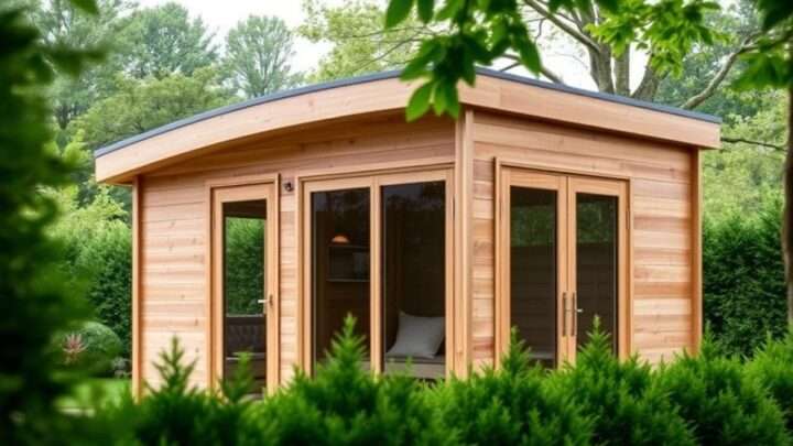 Vorteile eine Holz-Gartenhauses mit Flachdach