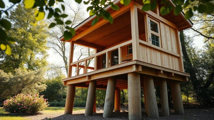 Vorteile und Bau eines Pfahlfundaments für Gartenhäuser