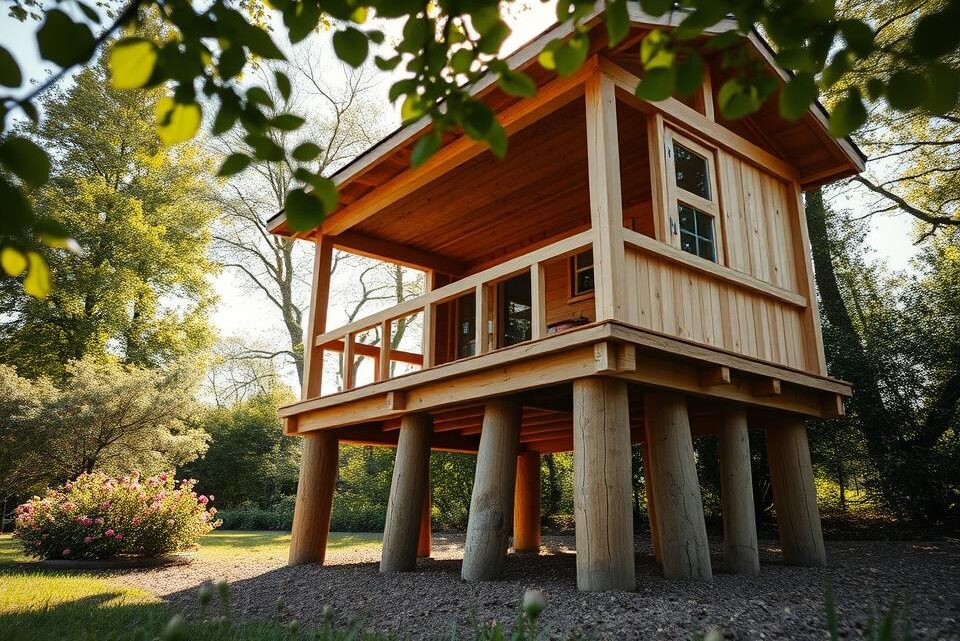 Vorteile und Bau eines Pfahlfundaments für Gartenhäuser Vorteile und Bau eines Pfahlfundaments für Gartenhäuser