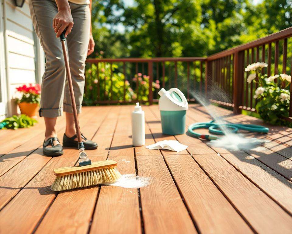 WPC Terrasse reinigen und pflegen