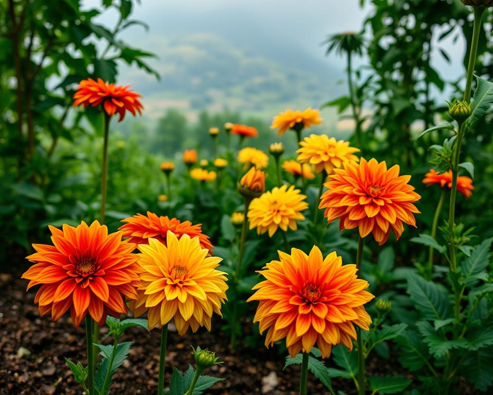 Wachstumsbedingungen Dahlien