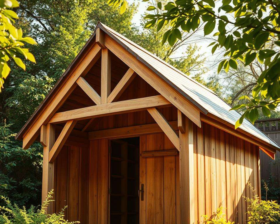 Wände und Dachaufbau Gartenhaus