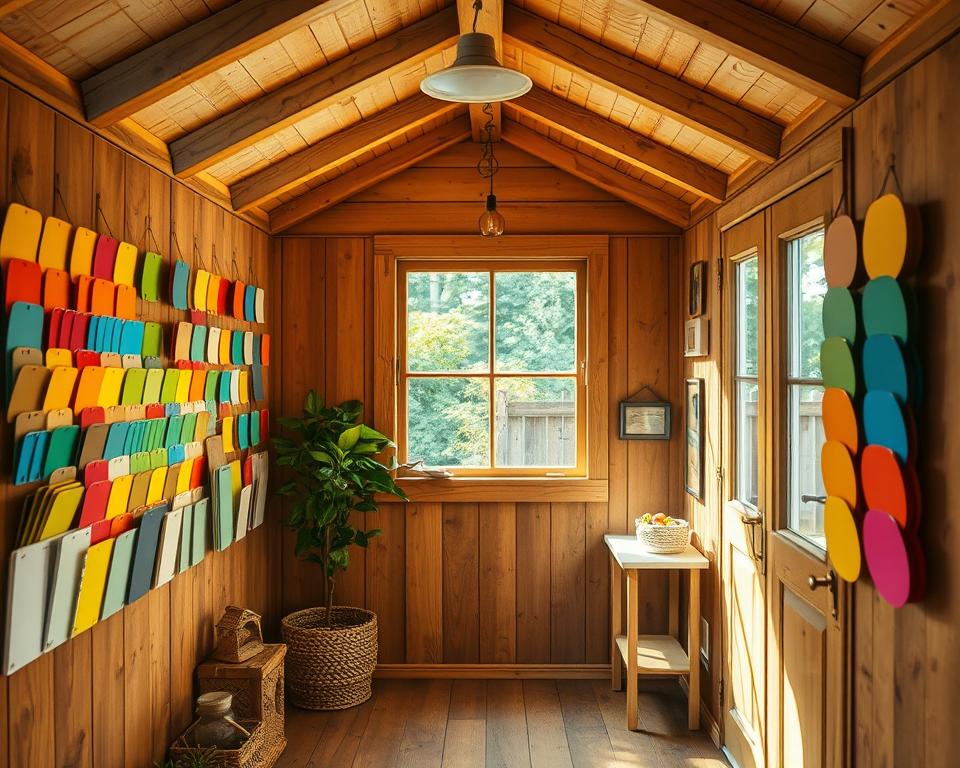 Wandfarbenauswahl für Gartenhäuser