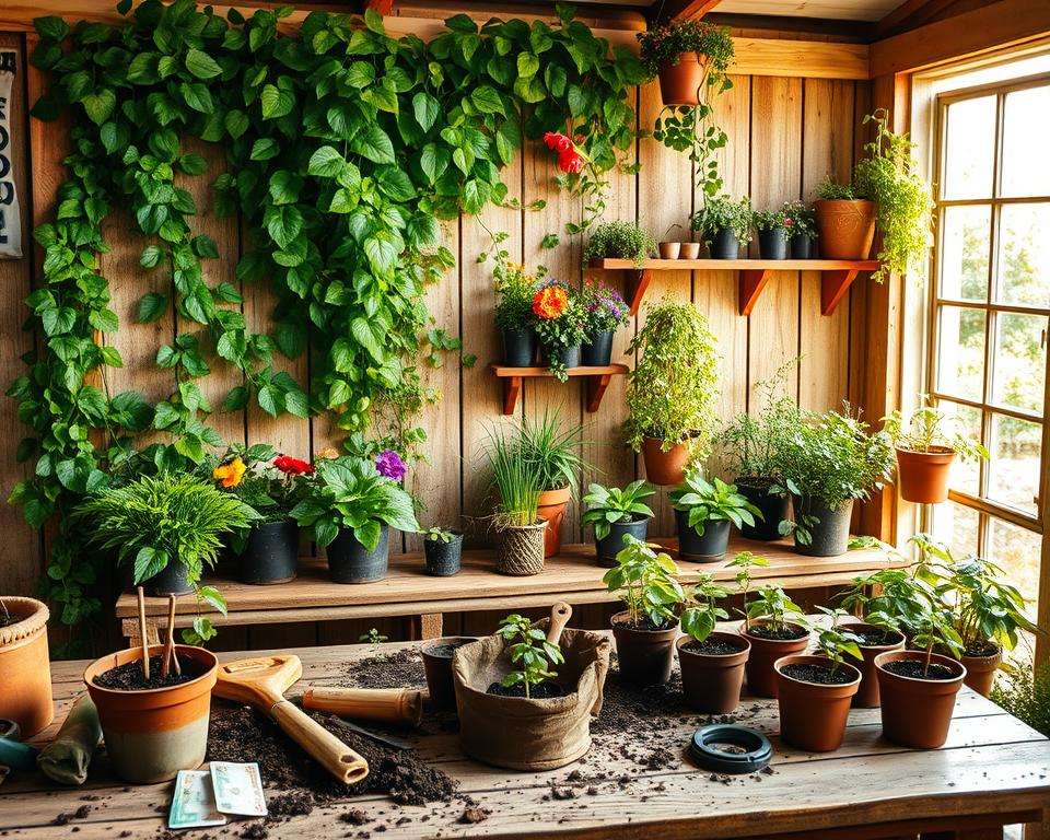 Wandvorbereitung für Pflanzendekoration