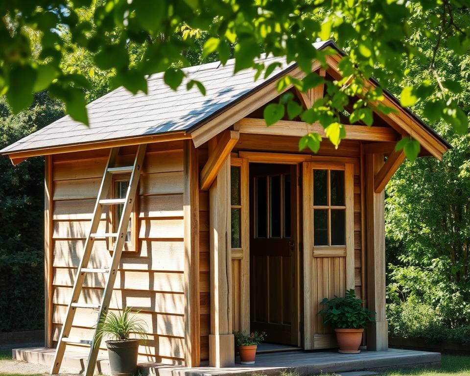 Wartung Holzgartenhaus Satteldach