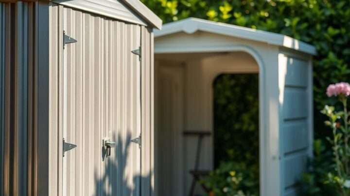 Was hält länger: Metall- oder Kunststoffschuppen?