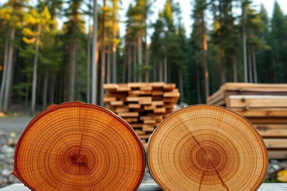 Was ist der Unterschied zwischen Lärchen- und Douglasienholz?