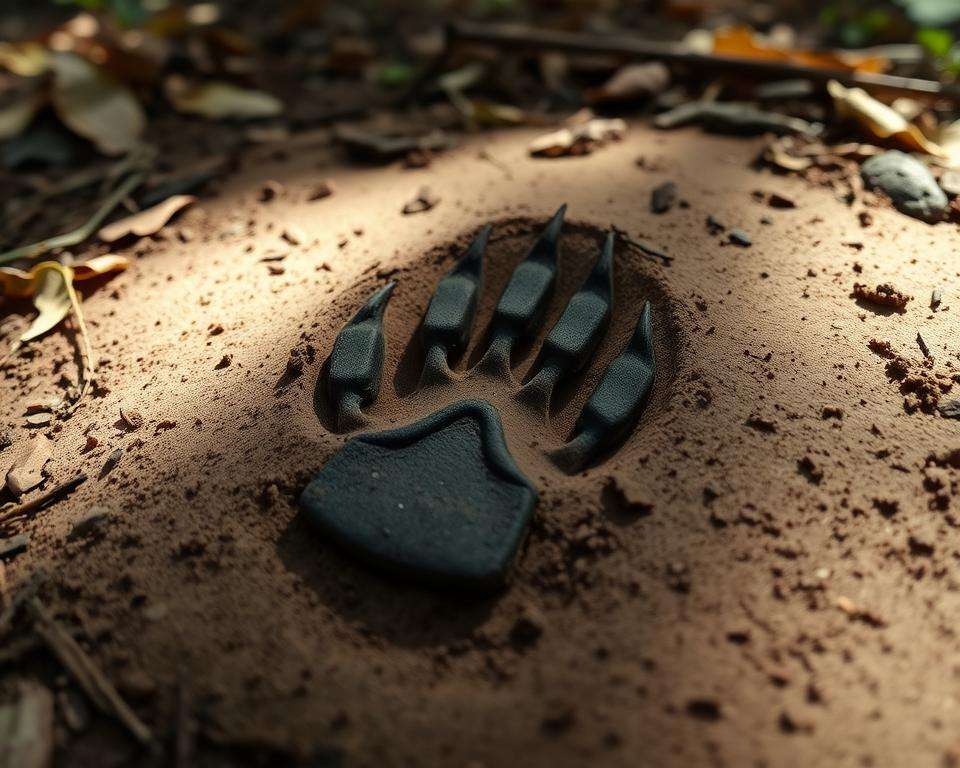 Waschbär Fußabdruck Merkmale