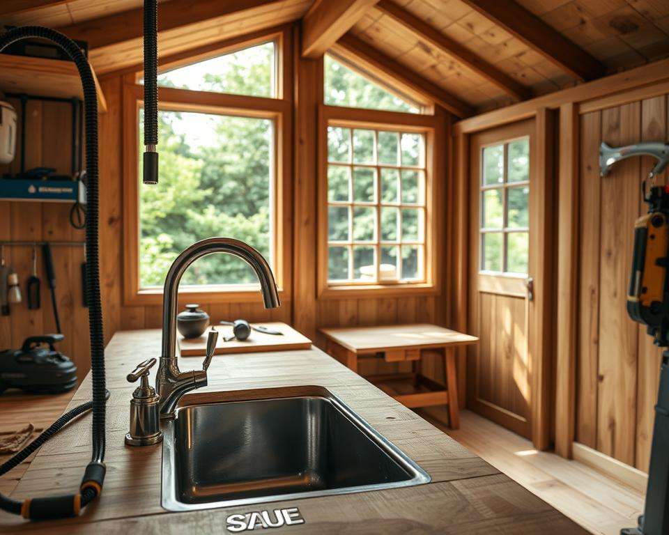 Wasseranschluss Werkstatt Dämmung