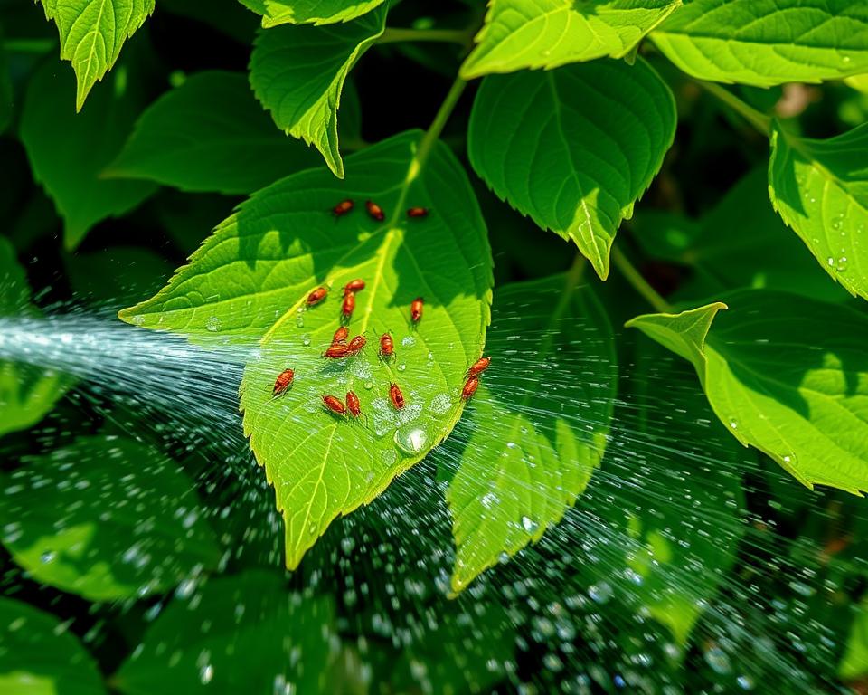 Wasserdruck gegen Blattläuse