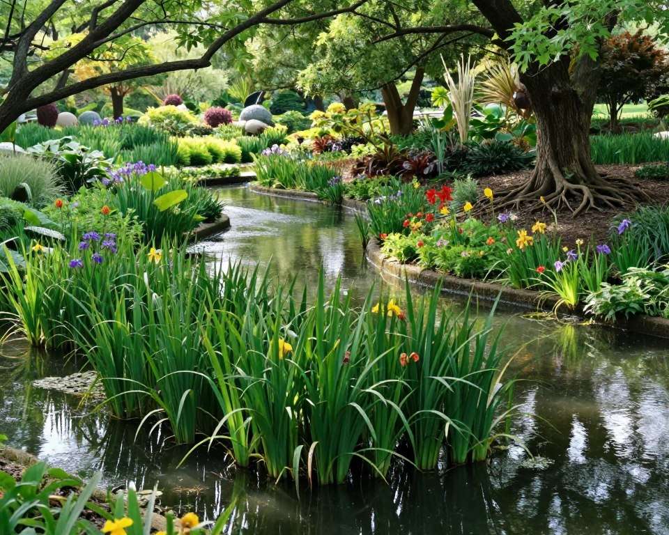 Wassermanagement im Sumpfbeet