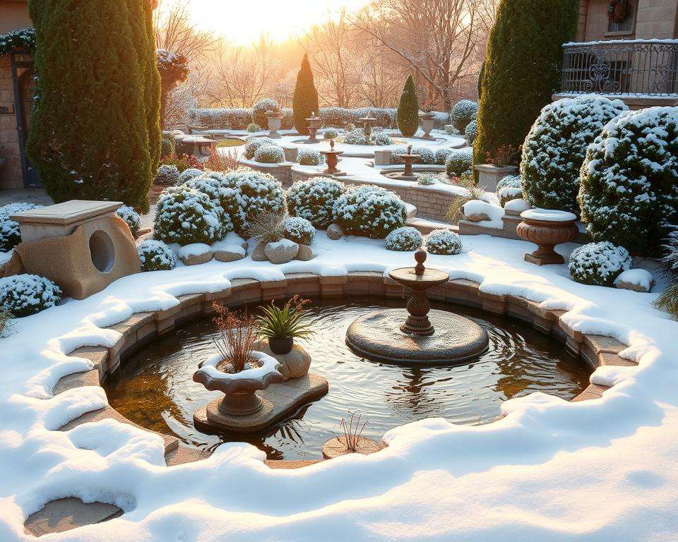 Wasserspiel Winterschutz