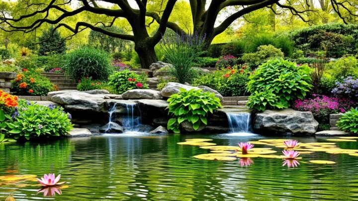 Wasserspiele: schöne Ideen für Teich und Garten