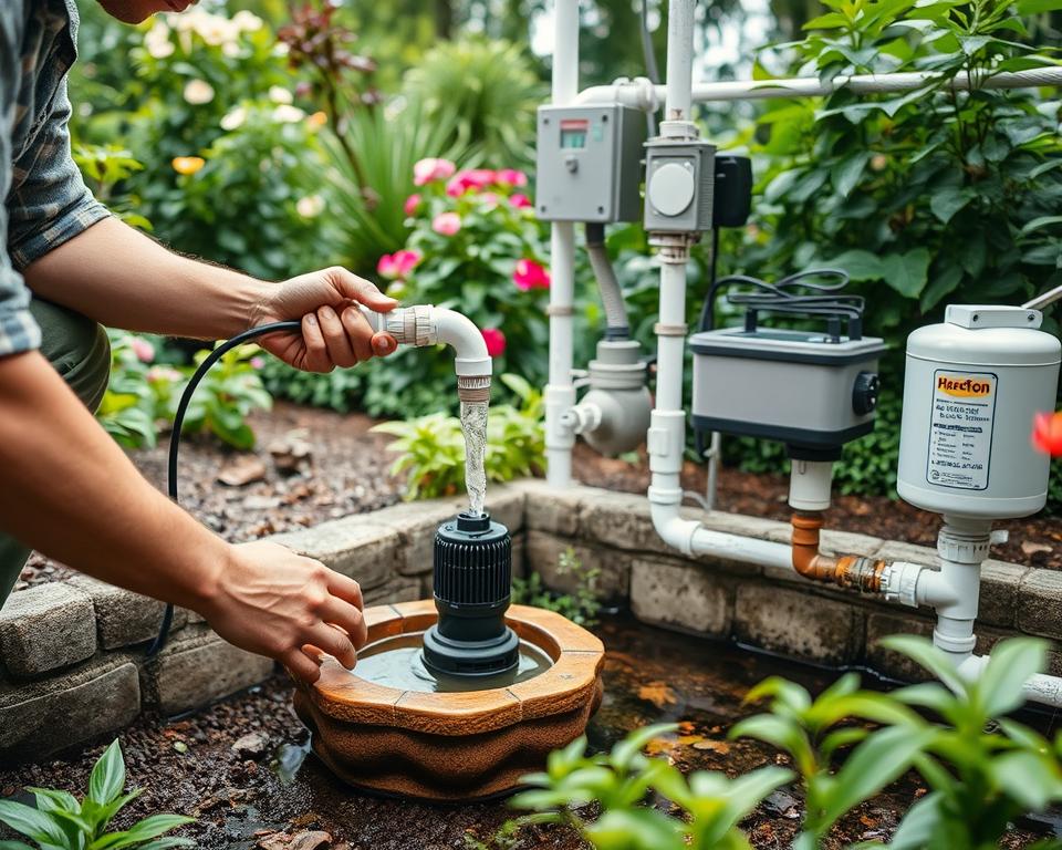Wassertechnik Gartenbrunnen Installation