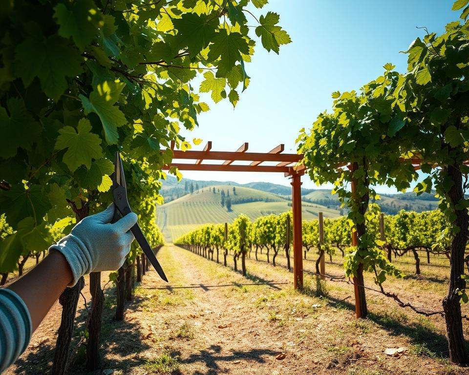 Weinreben Pergola Schnitt