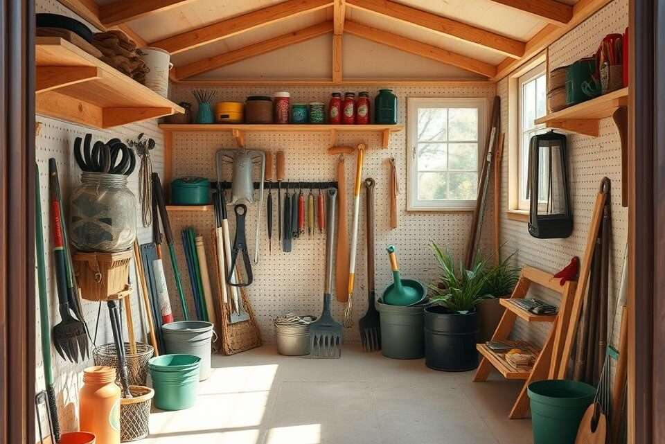 Werkzeug ordentlich verstauen: So organisieren Sie Ihren Gartenschuppen