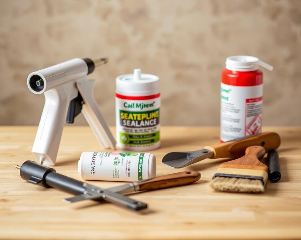 Werkzeuge für Gartenhausabdichtung