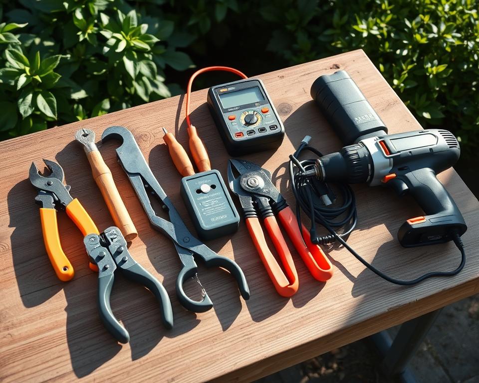 Werkzeuge für Gartenstrom