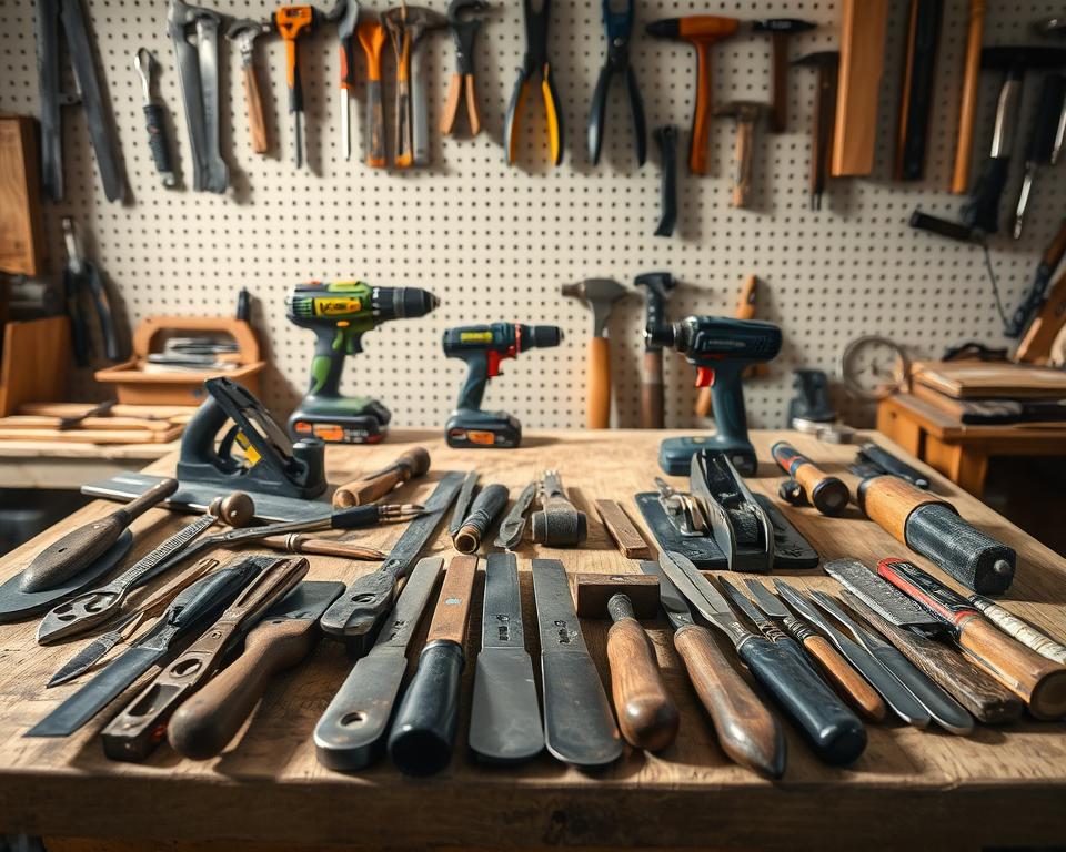 Werkzeuge für Holzvordach