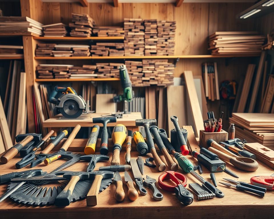 Werkzeuge für Treppenbau