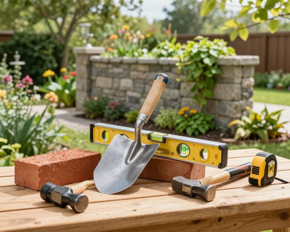 Werkzeuge für den Mauerbau