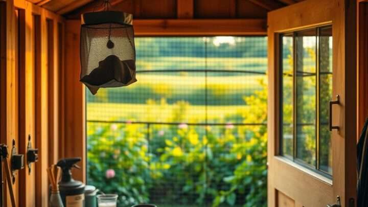 Wie man Fliegen aus Gartenhäusern und Schuppen fernhält