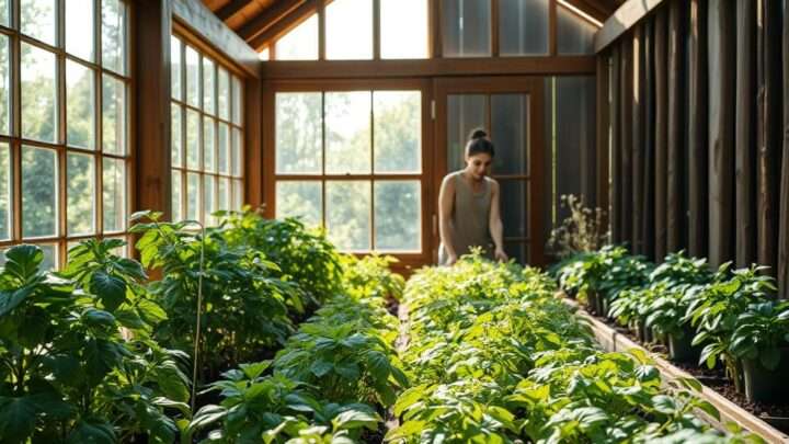 Wie man ein Gewächshaus aus Holz optimal pflegt