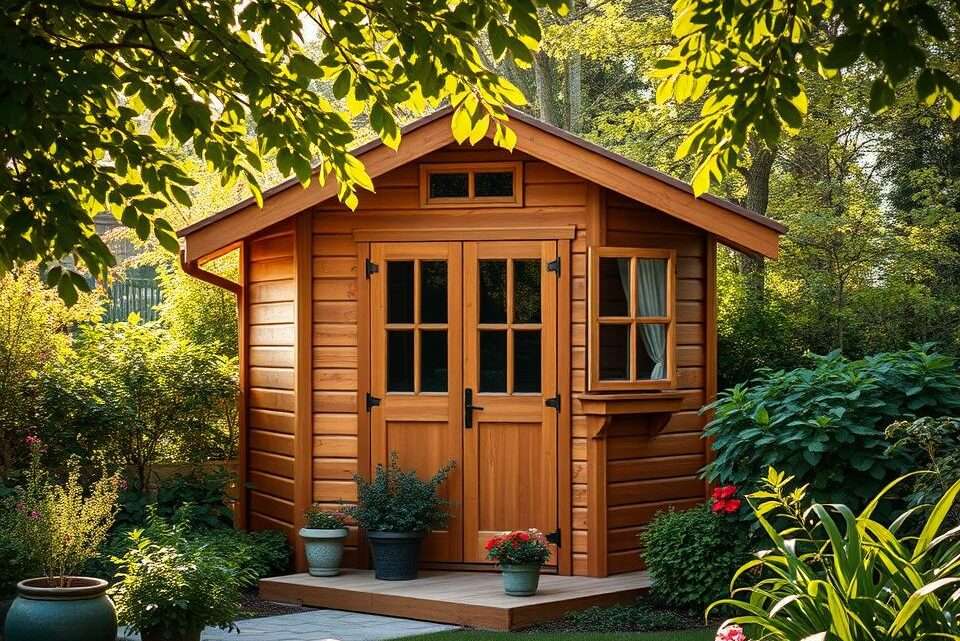 Wie man einen Gartenschuppen außen schön gestaltet