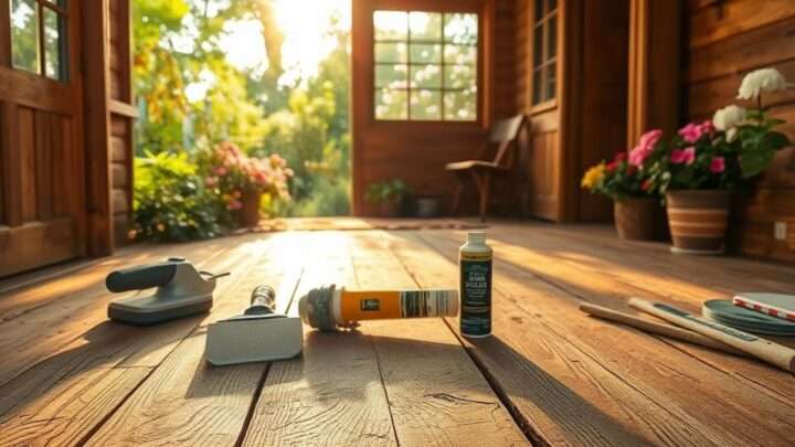 Wie renoviert man den Boden in einem Holzhaus im Garten