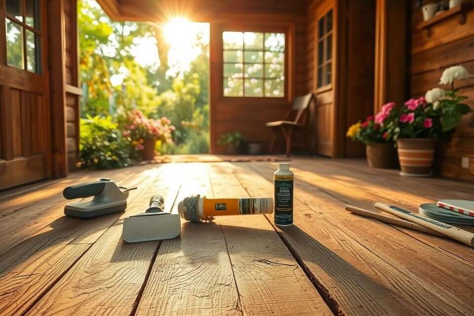 Wie renoviert man den Boden in einem Holzhaus im Garten