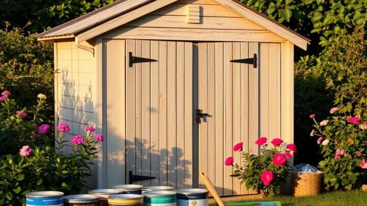 Wie viel Farbe benötigen Sie für einen Gartenschuppen?