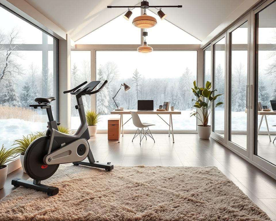 Wintergarten als Fitnessraum und Arbeitszimmer