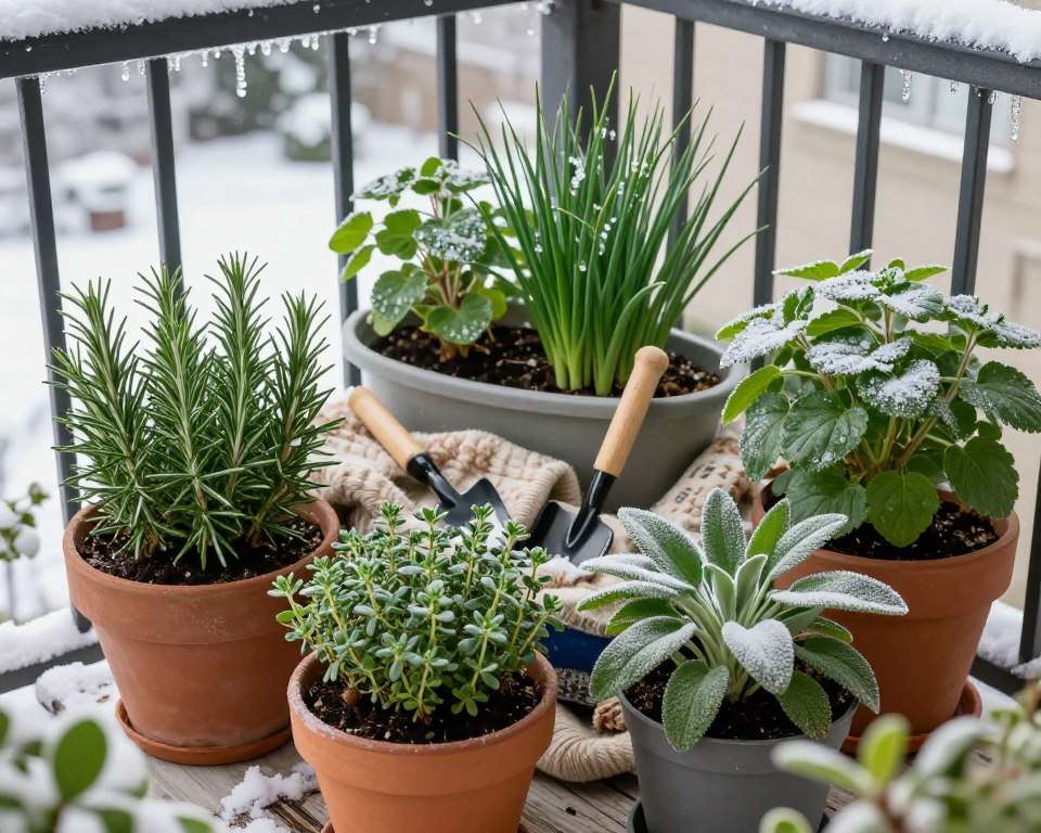 Winterharte Balkonkräuter