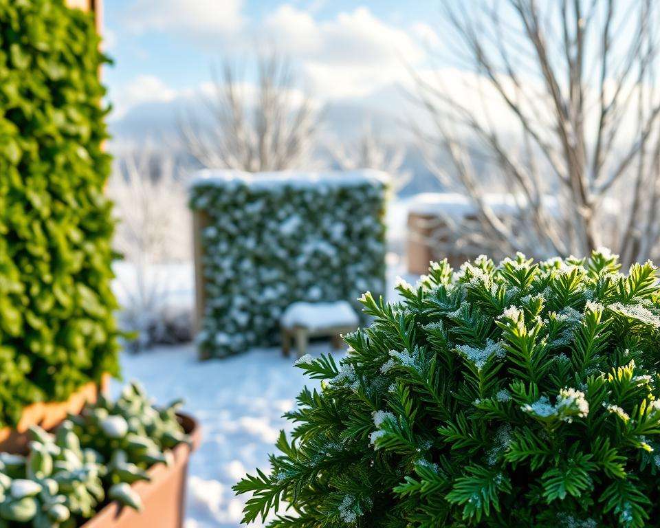 Winterharter vertikaler Garten Frostschutz