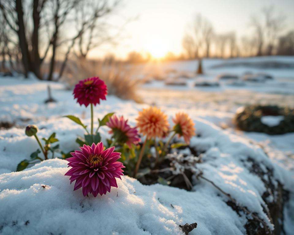 Winterkontrolle Dahlien Schutzschicht Winterkontrolle Dahlien Schutzschicht