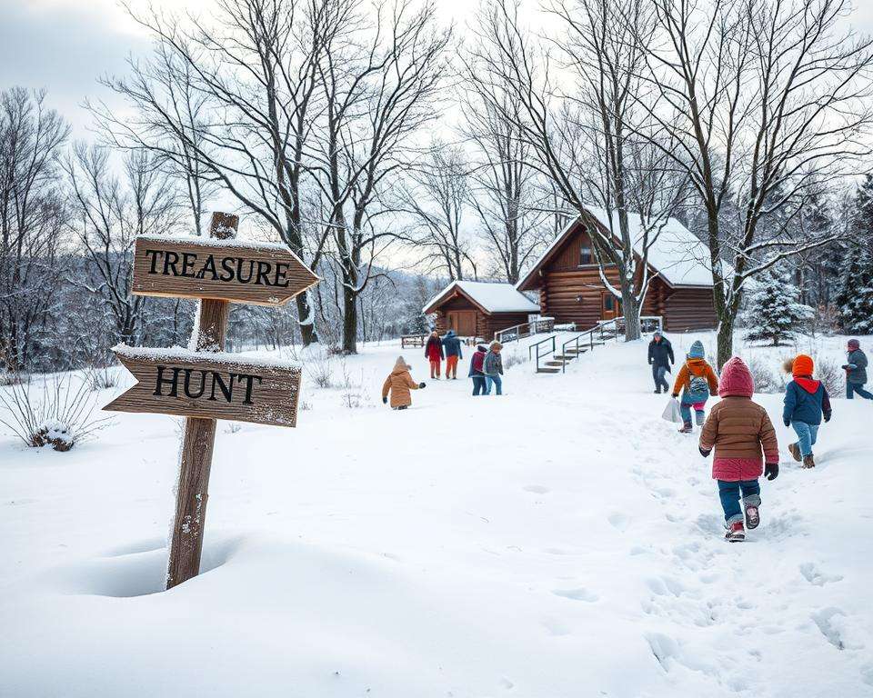 Winterliche Schnitzeljagd im Garten